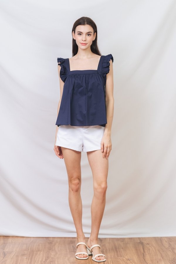Saoirse Ruffles Top in Navy (XXL)