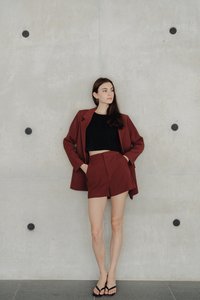 Teagan HIgh Waist Short in Brown (XS)