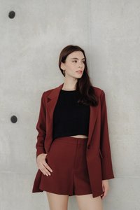 Teagan HIgh Waist Short in Brown (XS)