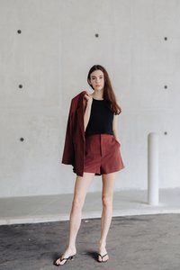 Teagan HIgh Waist Short in Brown (XS)