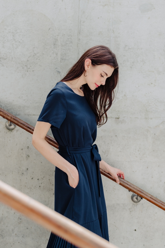 Reese formal layered cheap chiffon dress