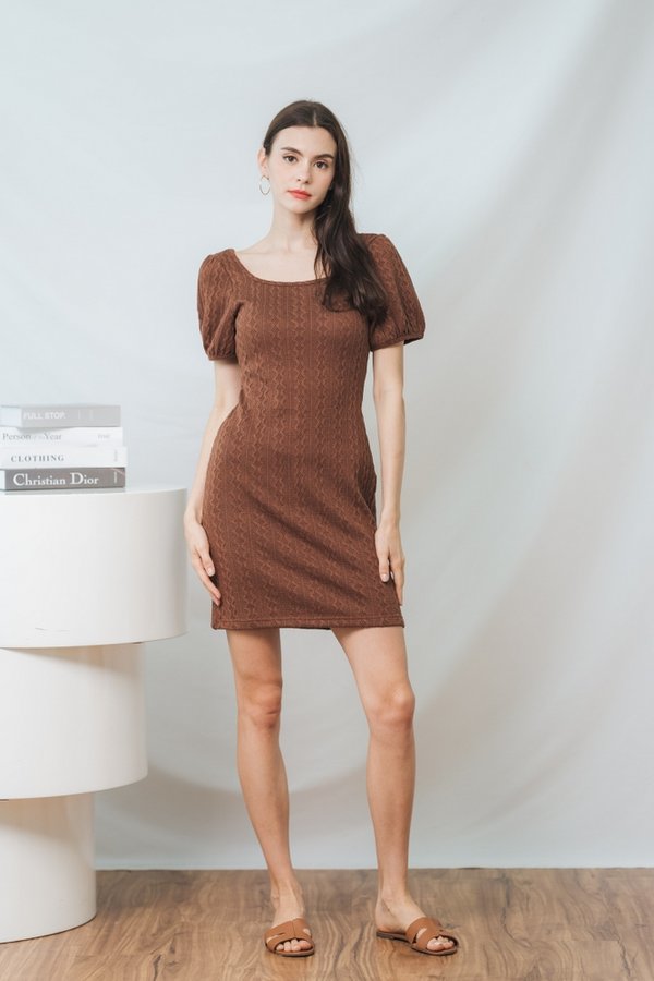 Dakotah Knit Dress in Brown