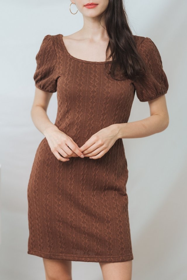 Dakotah Knit Dress in Brown