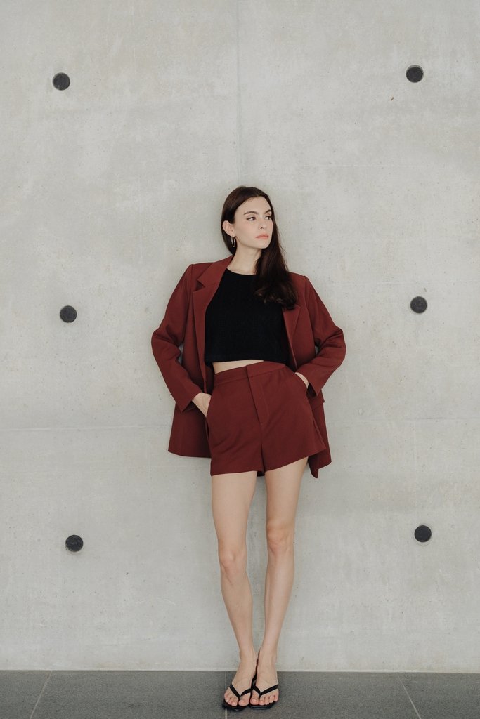 Teagan HIgh Waist Short in Brown (XS)