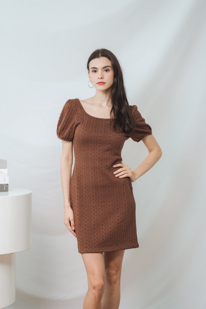 Dakotah Knit Dress in Brown