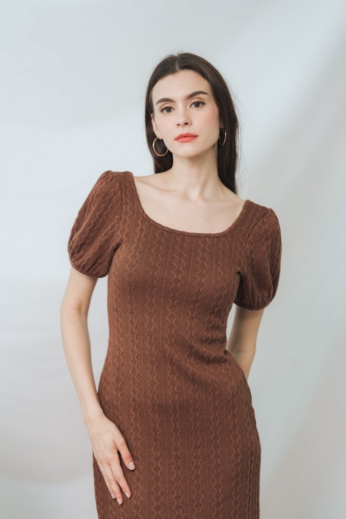 Dakotah Knit Dress in Brown