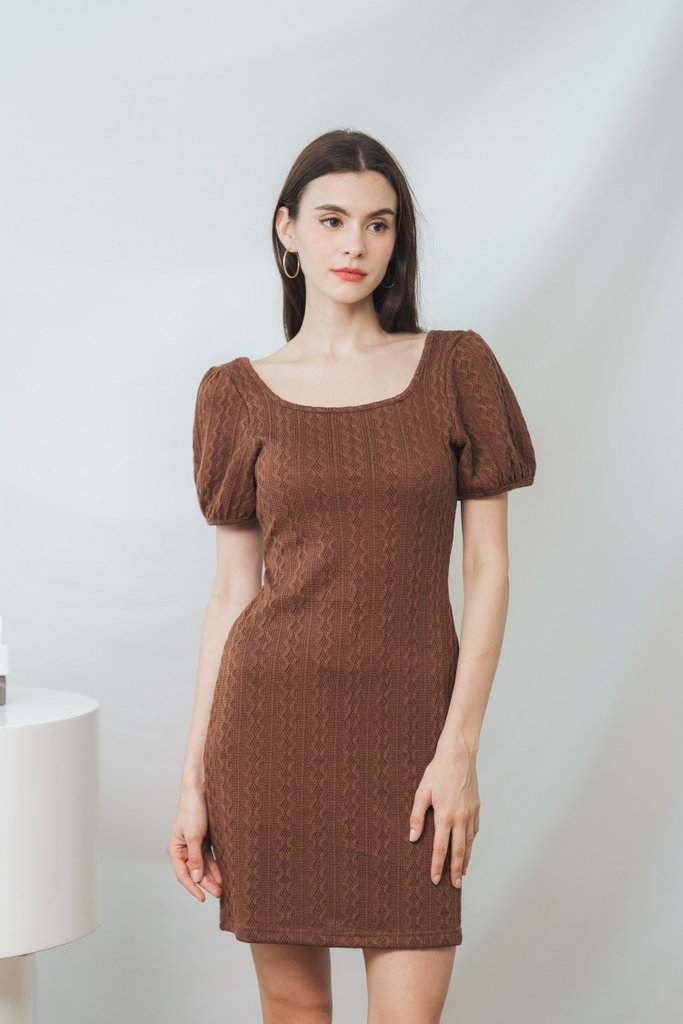 Dakotah Knit Dress in Brown
