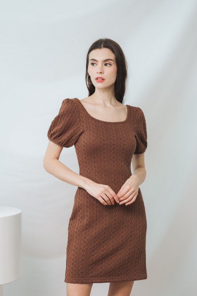 Dakotah Knit Dress in Brown
