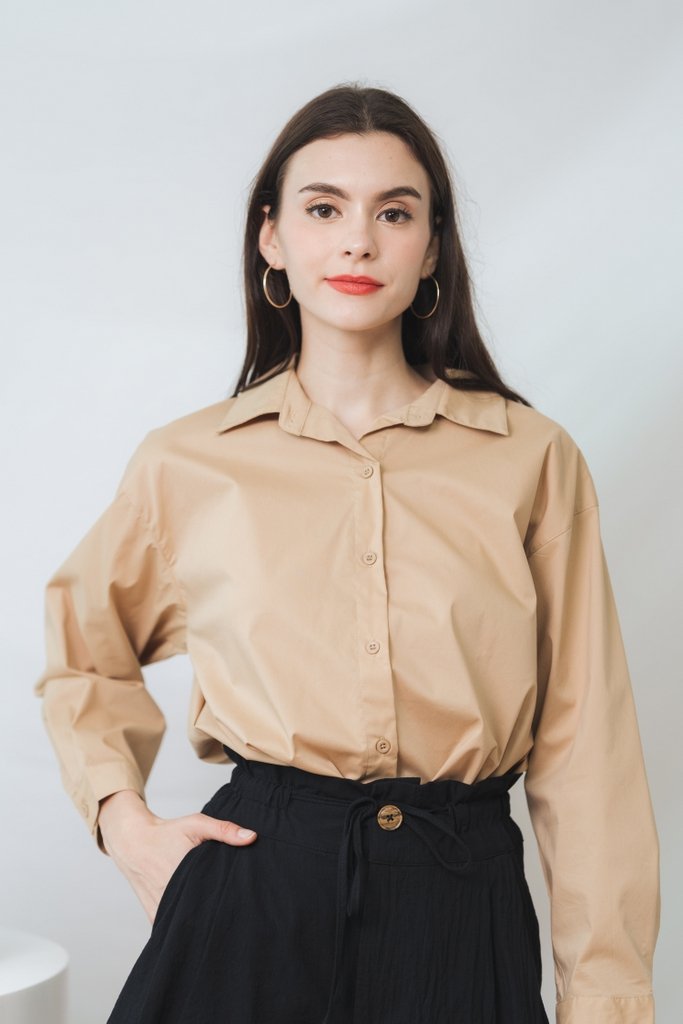 Colleen Button Shirt in Sand