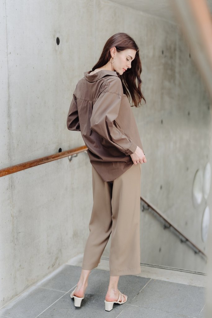 Colleen Button Shirt in Brown (L)