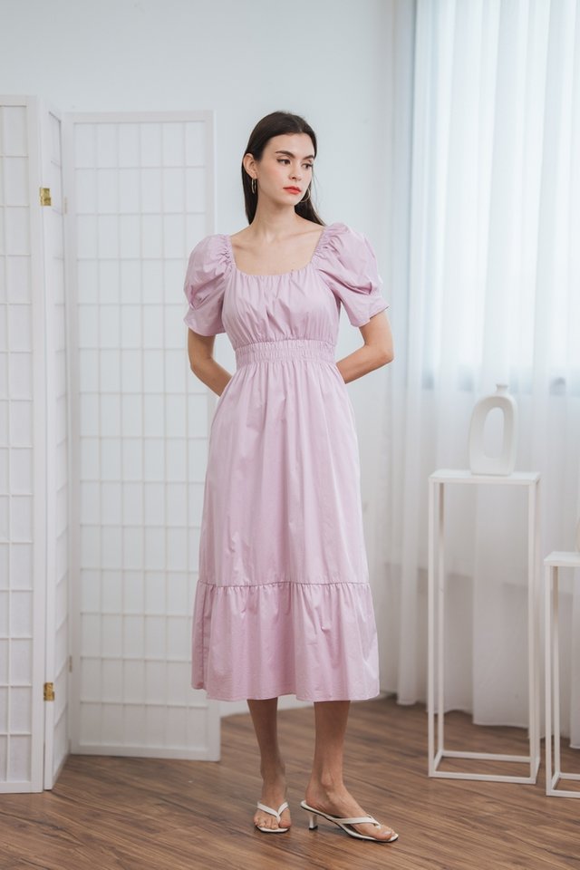 Robyn Puff Sleeve Maxi Dress in Pink