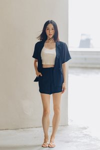 Yara High Waisted Short in Navy (XS)