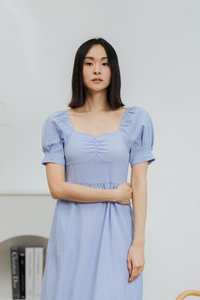 Tamara Sweetheart Midi Dress in Blue (XS)
