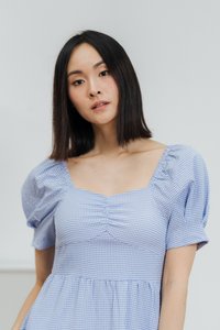 Tamara Sweetheart Midi Dress in Blue (XS)