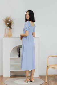 Tamara Sweetheart Midi Dress in Blue (XS)
