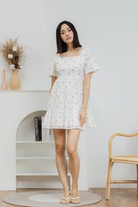Kaesha Eyelet Dress in Blue (XS)