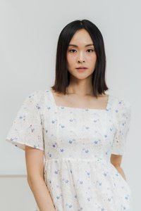 Kaesha Eyelet Dress in Blue (XS)