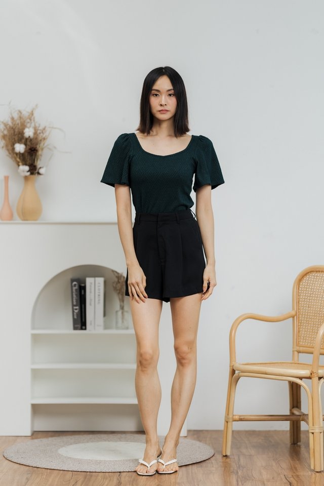 Sadey Knit Top in Emerald