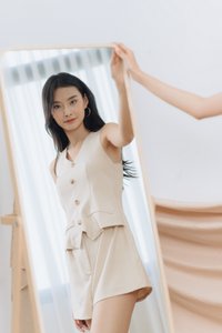 Jianna One Piece Vest Romper in Sand (XS)