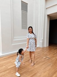 Evalina Eyelet Kids Dress in Navy