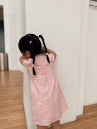 Blaise Embroidery Kids Dress in Pink 
