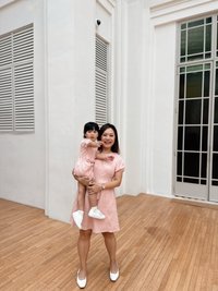 Blaise Embroidery Kids Dress in Pink 