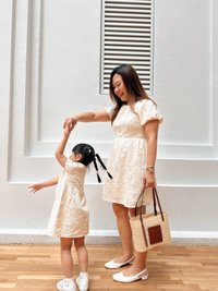 Blaise Embroidery Kids Dress in Cream