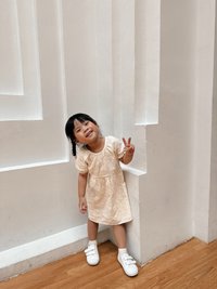 Blaise Embroidery Kids Dress in Cream