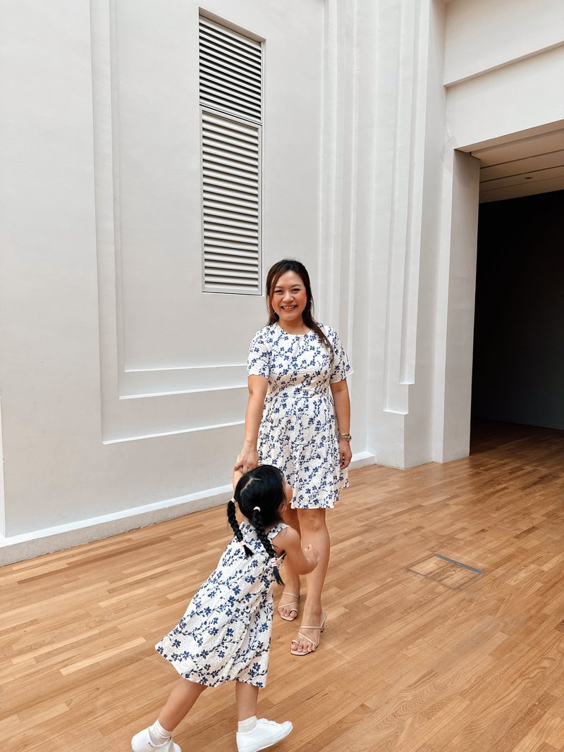Evalina Eyelet Kids Dress in Navy