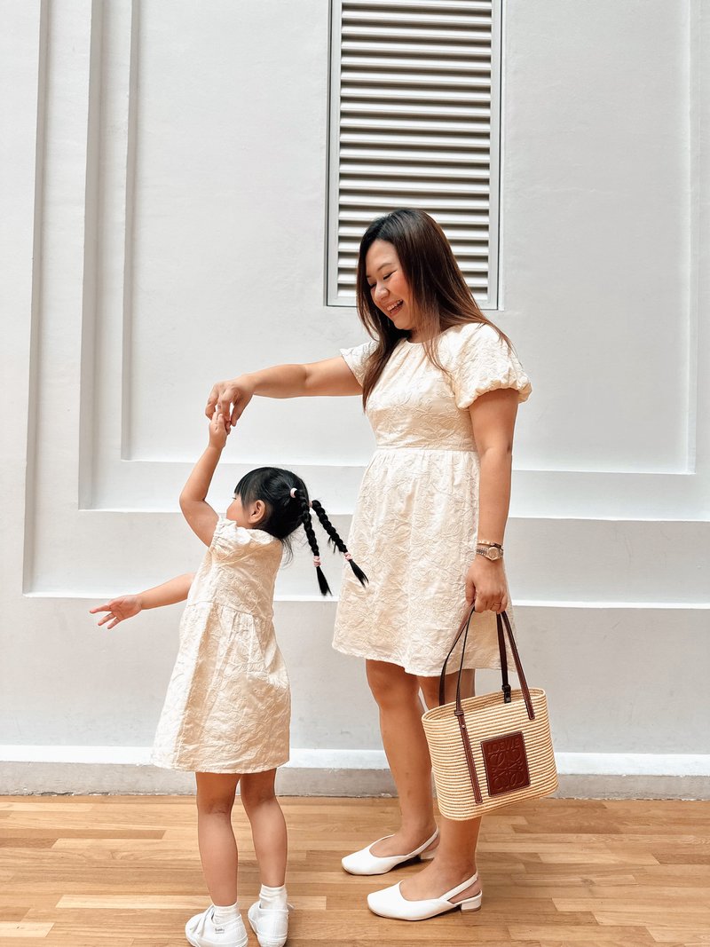 Blaise Embroidery Kids Dress in Cream