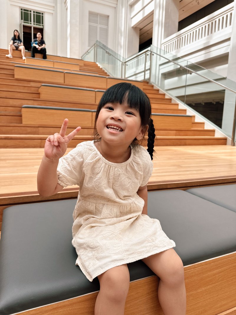 Blaise Embroidery Kids Dress in Cream