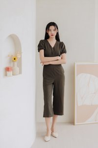Allegra Work Jumpsuit in Olive