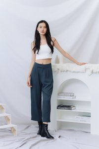 Goldie High Waisted Pant in Gunmetal Grey