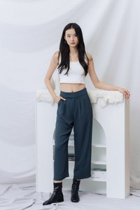 Goldie High Waisted Pant in Gunmetal Grey