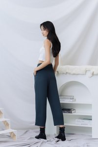 Goldie High Waisted Pant in Gunmetal Grey