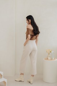 Goldie High Waisted Pant in Sand 