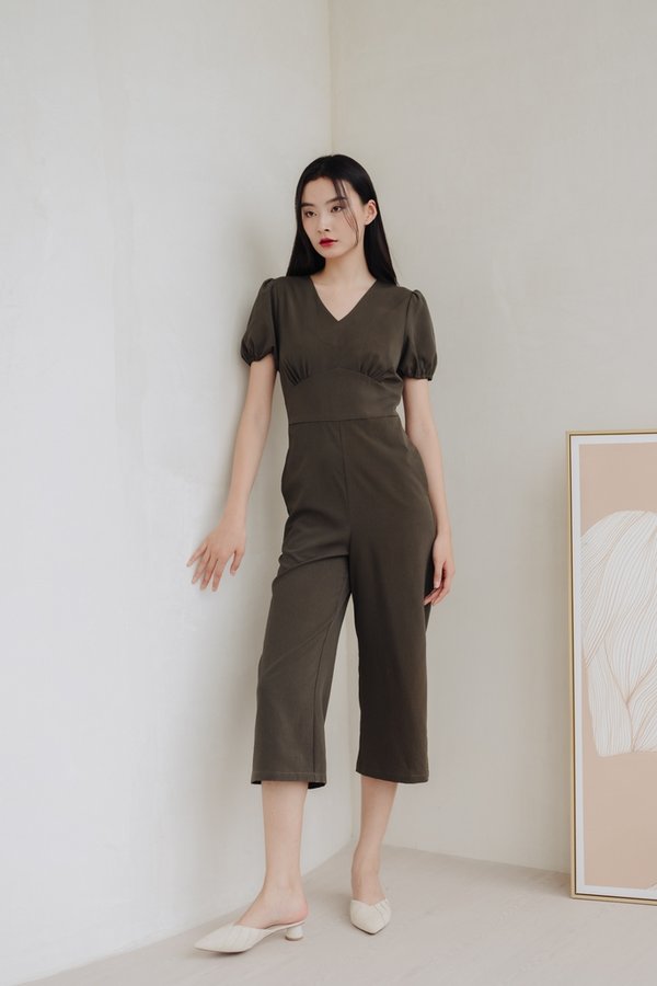 Allegra Work Jumpsuit in Olive