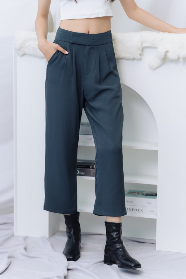Goldie High Waisted Pant in Gunmetal Grey