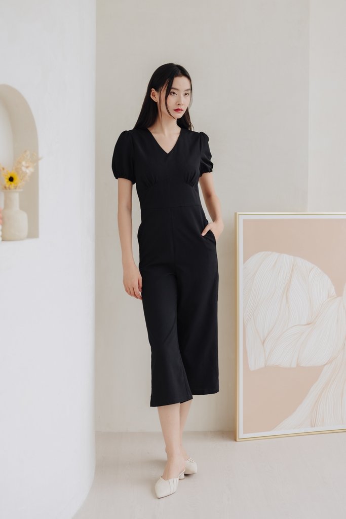 Allegra Work Jumpsuit in Black (XS)
