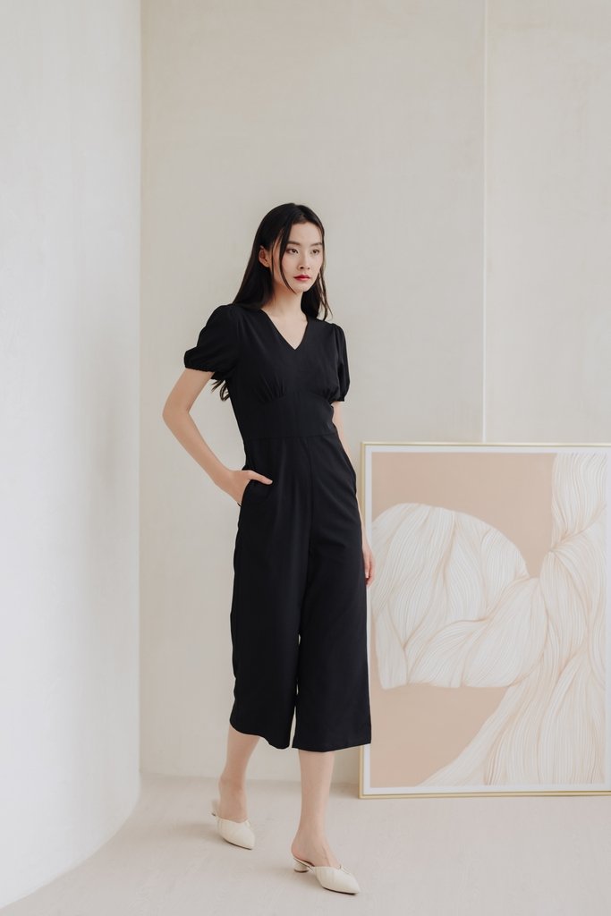 Allegra Work Jumpsuit in Black (XS)