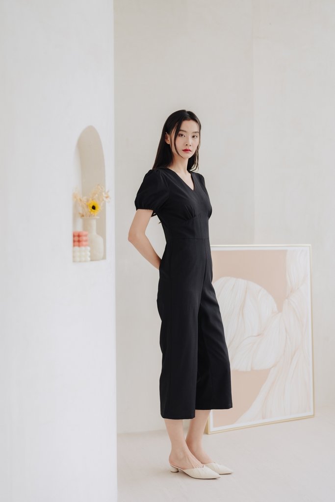 Allegra Work Jumpsuit in Black (XS)