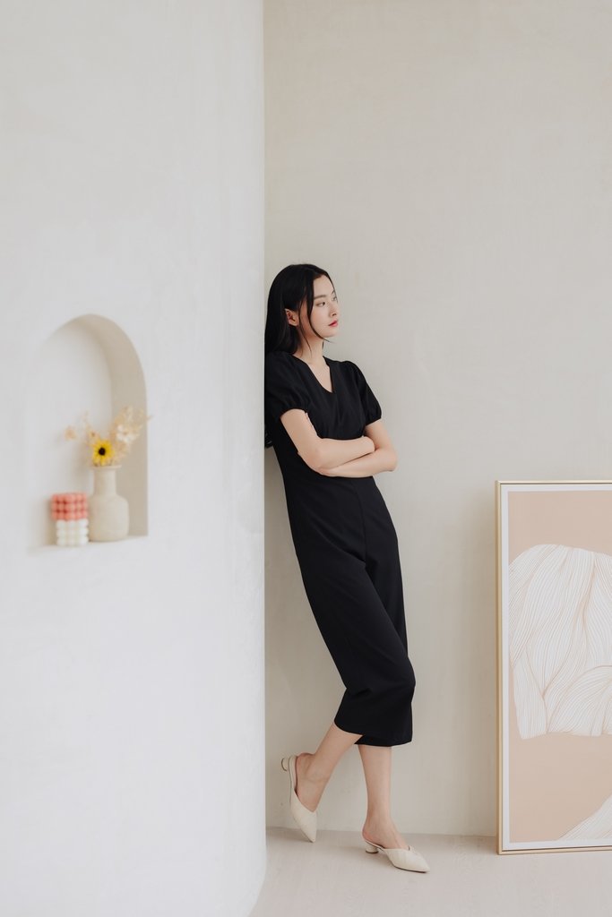 Allegra Work Jumpsuit in Black (XS)
