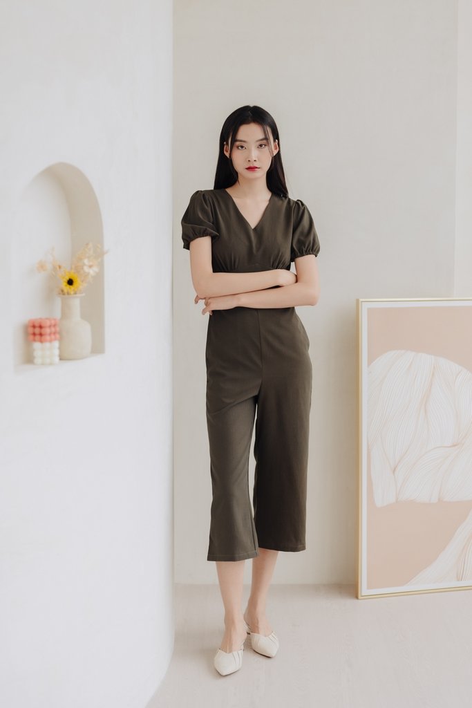 Allegra Work Jumpsuit in Olive