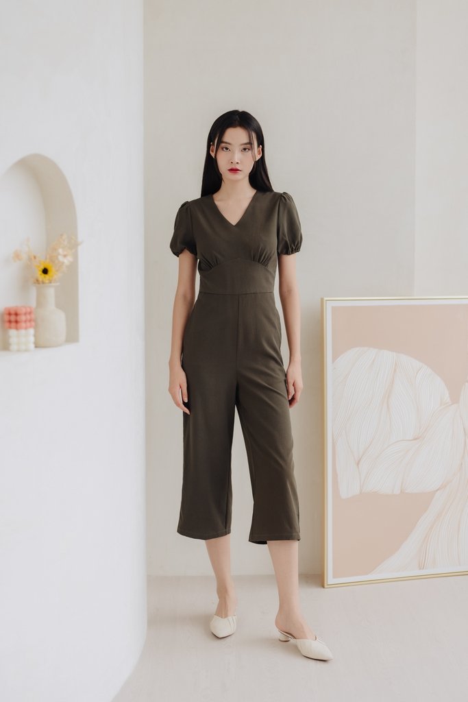 Allegra Work Jumpsuit in Olive