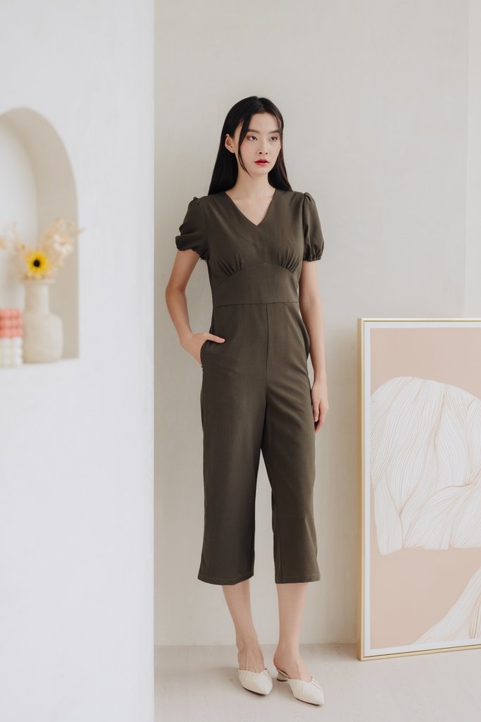 Allegra Work Jumpsuit in Olive