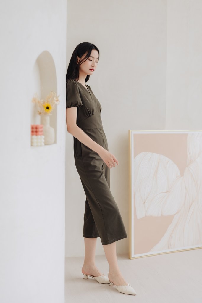 Allegra Work Jumpsuit in Olive