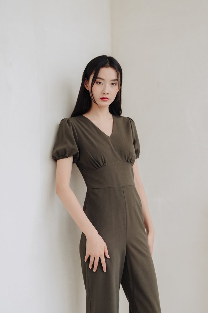 Allegra Work Jumpsuit in Olive