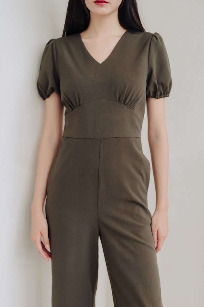 Allegra Work Jumpsuit in Olive
