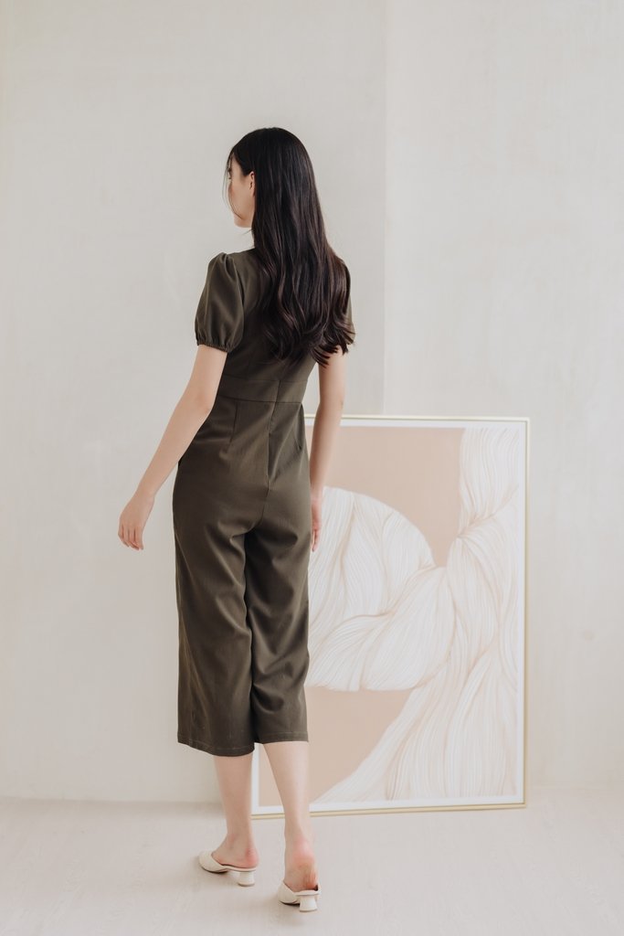 Allegra Work Jumpsuit in Olive