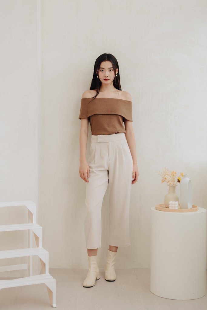 Goldie High Waisted Pant in Sand 